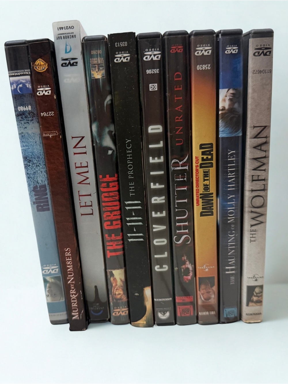 Horror DVD Spine Lot — Assorted Dark Covers